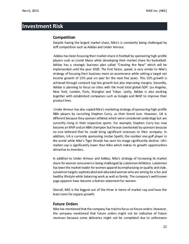 Qummif Nike Equity Research Report