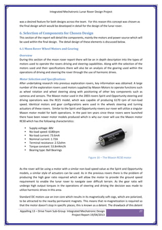 Moon Rover Project | PDF
