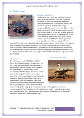 Sub Notes Rover Moon Rover Project | PDF