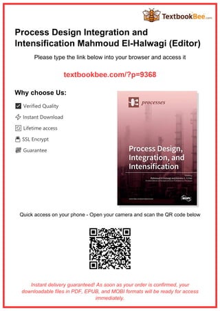 Process Design, Integration, and Intensification in Chemical ...
