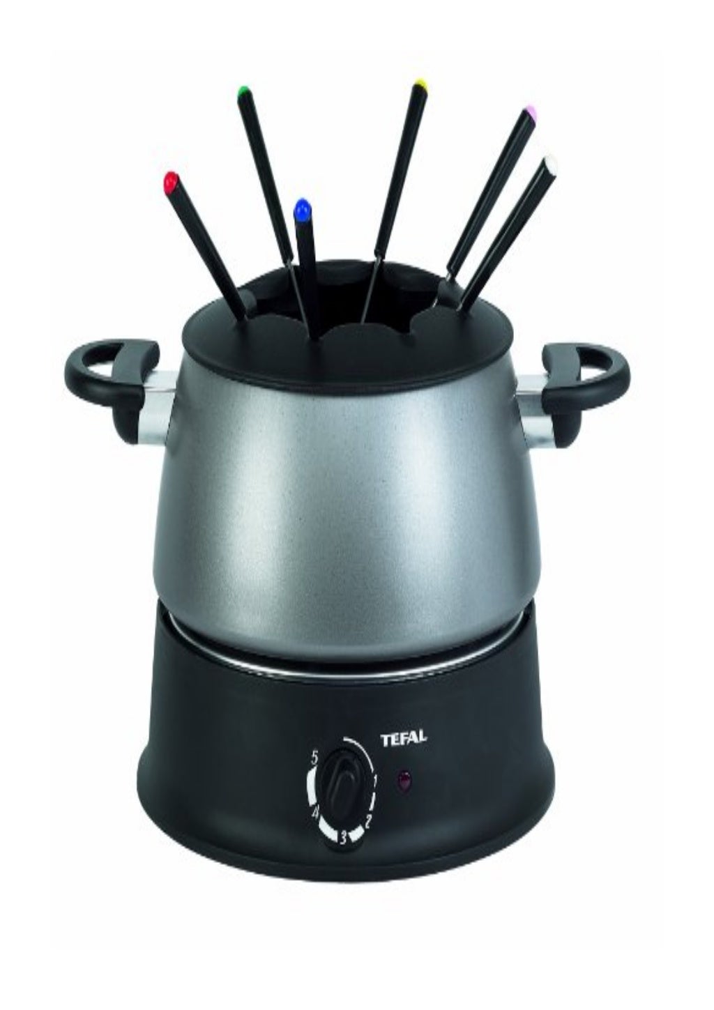 Tefal EF 3000.10 Fondue (1,200 Watt, mit sechs Gabeln) silber