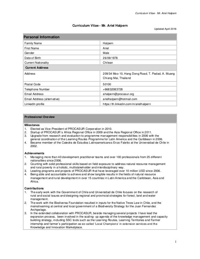Cv Ariel Halpern Update 0416