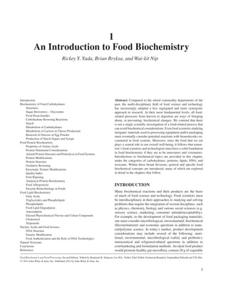 Benjamin Rial Farnia Food biochemistry and food processing 2nd ed Edition Benjamin K Simpson ...