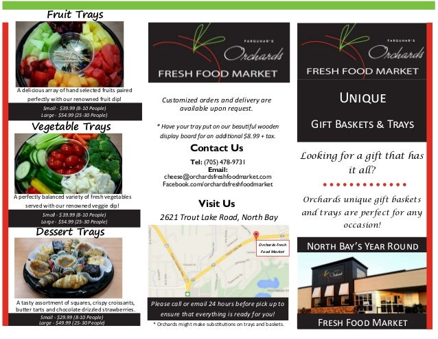gift basket trays brochure gift baskets flyer