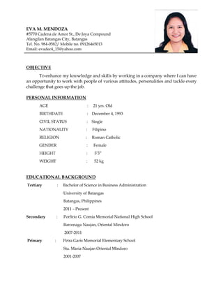 Eva Resume FE | PDF