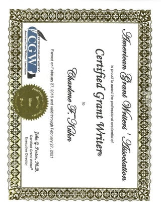 CGW Certificate