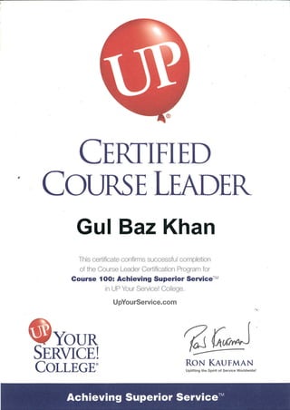 Ron Kaufman Certified Course Leader