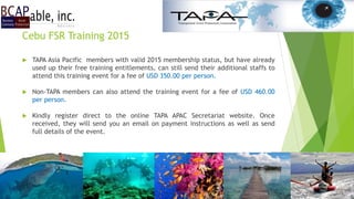 TAPA FSR Training Cebu May 2015 V2 | PDF