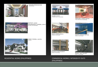 RESIDENTIAL WORKS (PHILIPPINES) COMMERCIAL WORKS / INTERIOR FIT-OUTS
(PHILIPPINES)
 