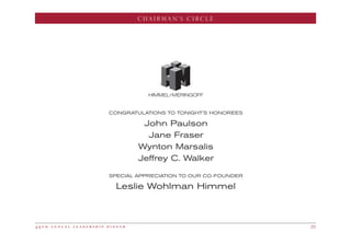 4 9 t h a n n u a l l e a d e r s h i p d i n n e r 23
CHAIRMAN’S CIRCLECHAIRMAN’S CIRCLE
HMC-1088 H+M - HBSC Journal Ads-5.indd 2 4/26/16 12:29 PM
 