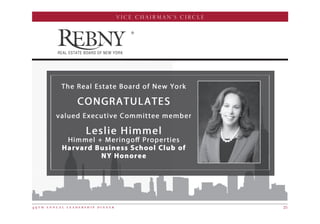 4 9 t h a n n u a l l e a d e r s h i p d i n n e r 25
VICE CHAIRMAN’S CIRCLE
 