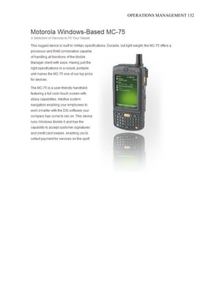 OPERATIONS MANAGEMENT 132
 