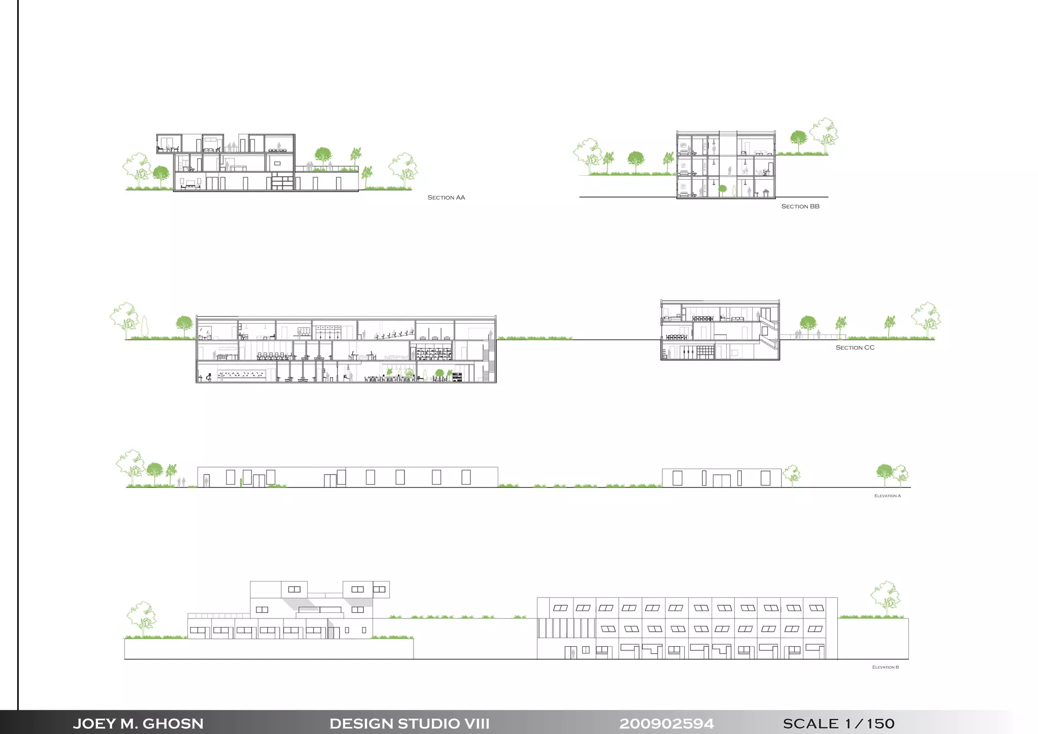 JOEY M. GHOSN DESIGN STUDIO VIII 200902594 SCALE 1/150
 