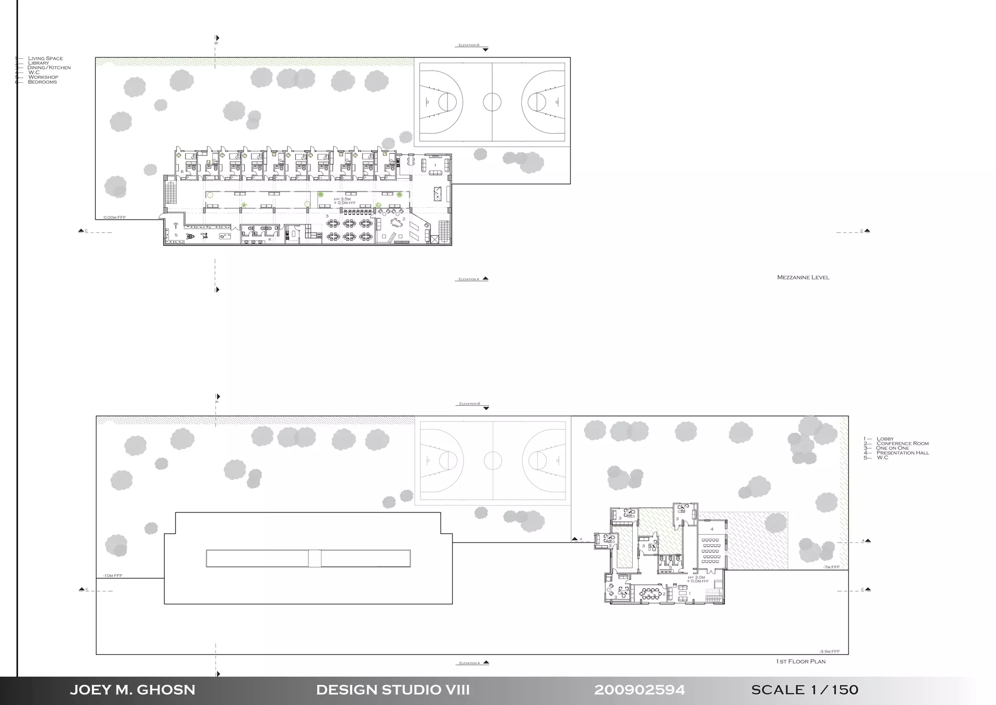 JOEY M. GHOSN DESIGN STUDIO VIII 200902594 SCALE 1/150
 