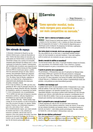 Executive Profile in Teletime, Brazil's major telecom magazine