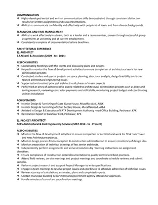 ARCHITECT RESUME Zaid Nizami JUNE 2015 | PDF