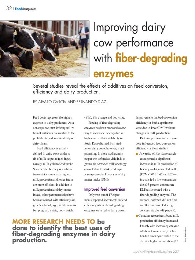 Improving dairy cow performance with fiberdegrading enzymes