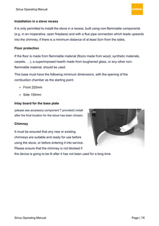 Sirius stove system operating manual | PDF