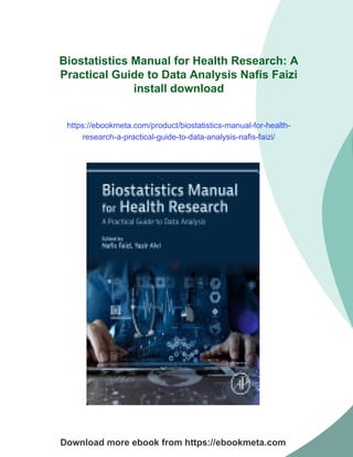 Biostatistics Manual for Health Research: A Practical Guide to Data ...