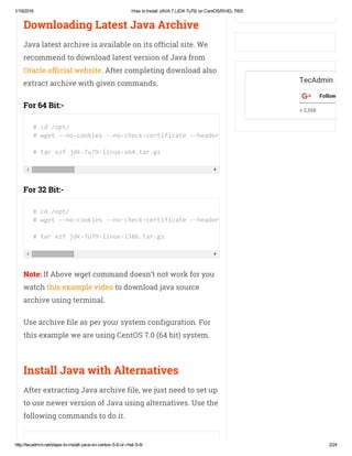 How to Install JAVA 7 (JDK 7u79) on CentOS_RHEL 7_6_5 | PDF