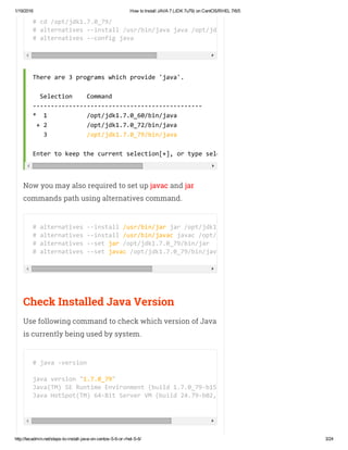 How to Install JAVA 7 (JDK 7u79) on CentOS_RHEL 7_6_5 | PDF
