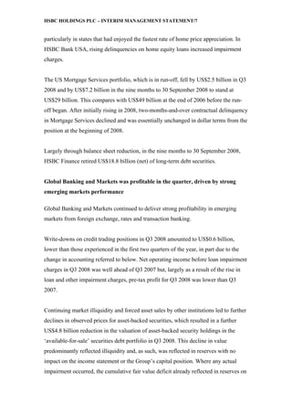 HSBC HOLDINGS PLC – INTERIM MANAGEMENT STATEMENT/7


particularly in states that had enjoyed the fastest rate of home pric...