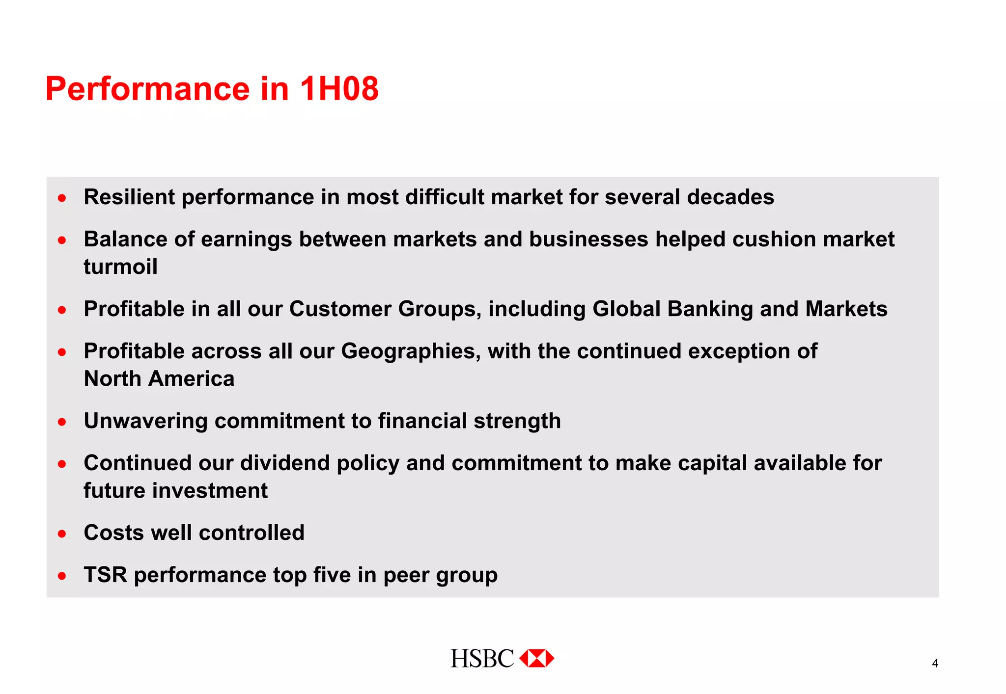 hsbc Cover of 2008 Interim Results slide presentation Download 2008 Interim Results slide presentation to investors and analysts