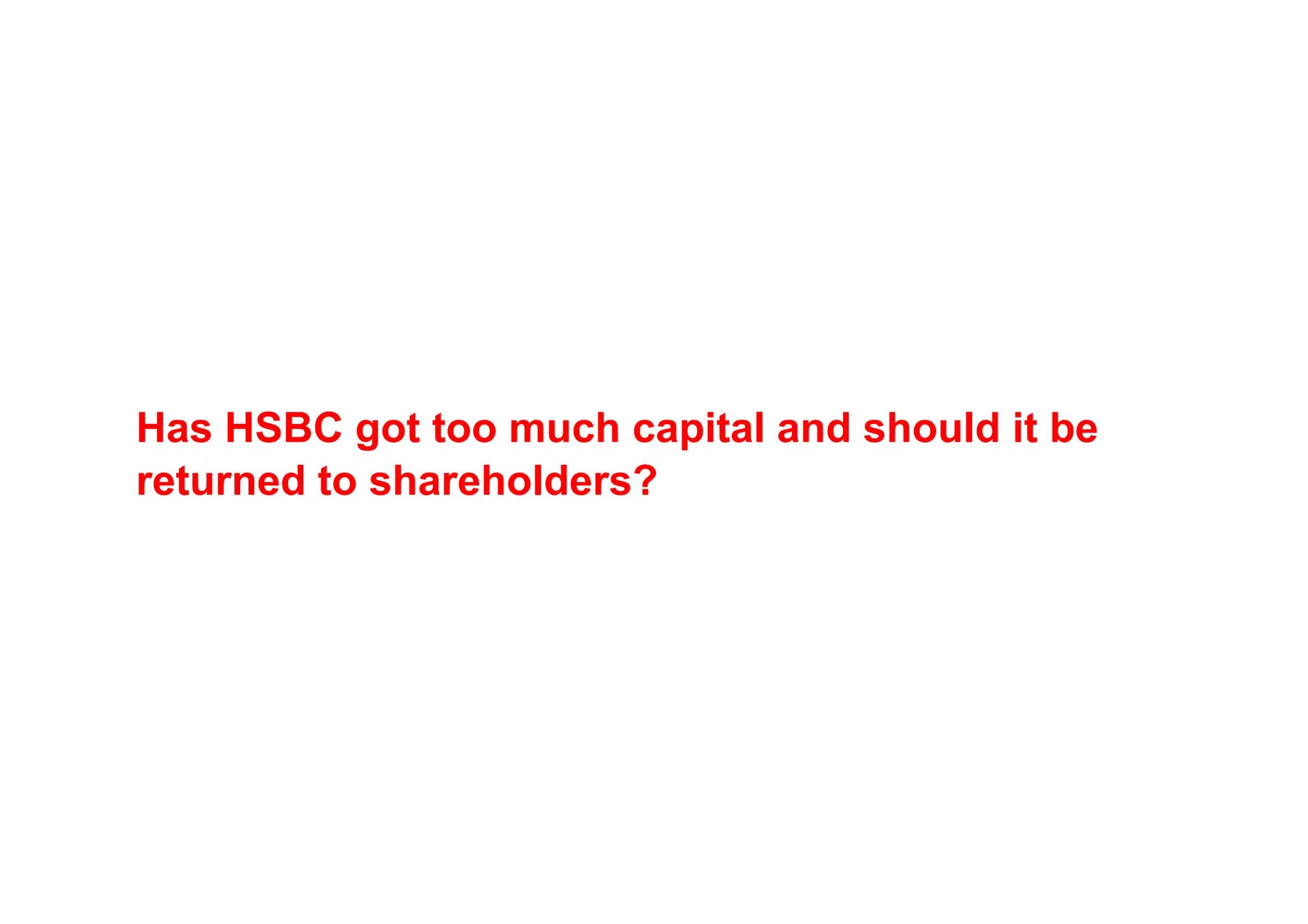 Managing for Growth - Taking HSBC to the next level