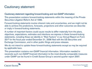 credit suiss Presentation slides