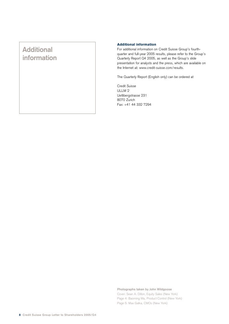 credit suisse cover letter
