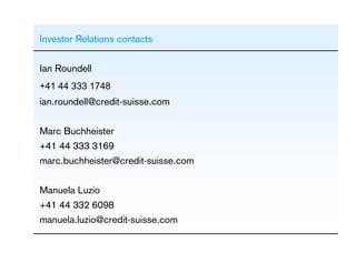 credit-suisse Presentation slides