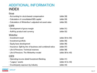 credit-suisse Slides Q2 Results