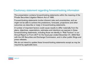  .credit-suisse - Presentation