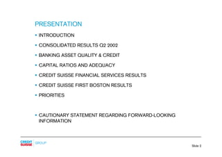 credit-suisse Slides - Presentation to analysts and media