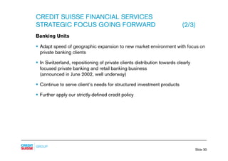 credit-suisse Slides - Presentation to analysts and media