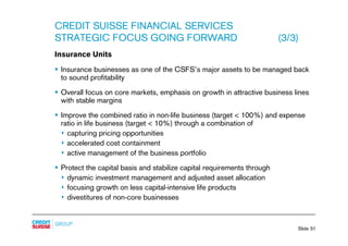 credit-suisse Slides - Presentation to analysts and media