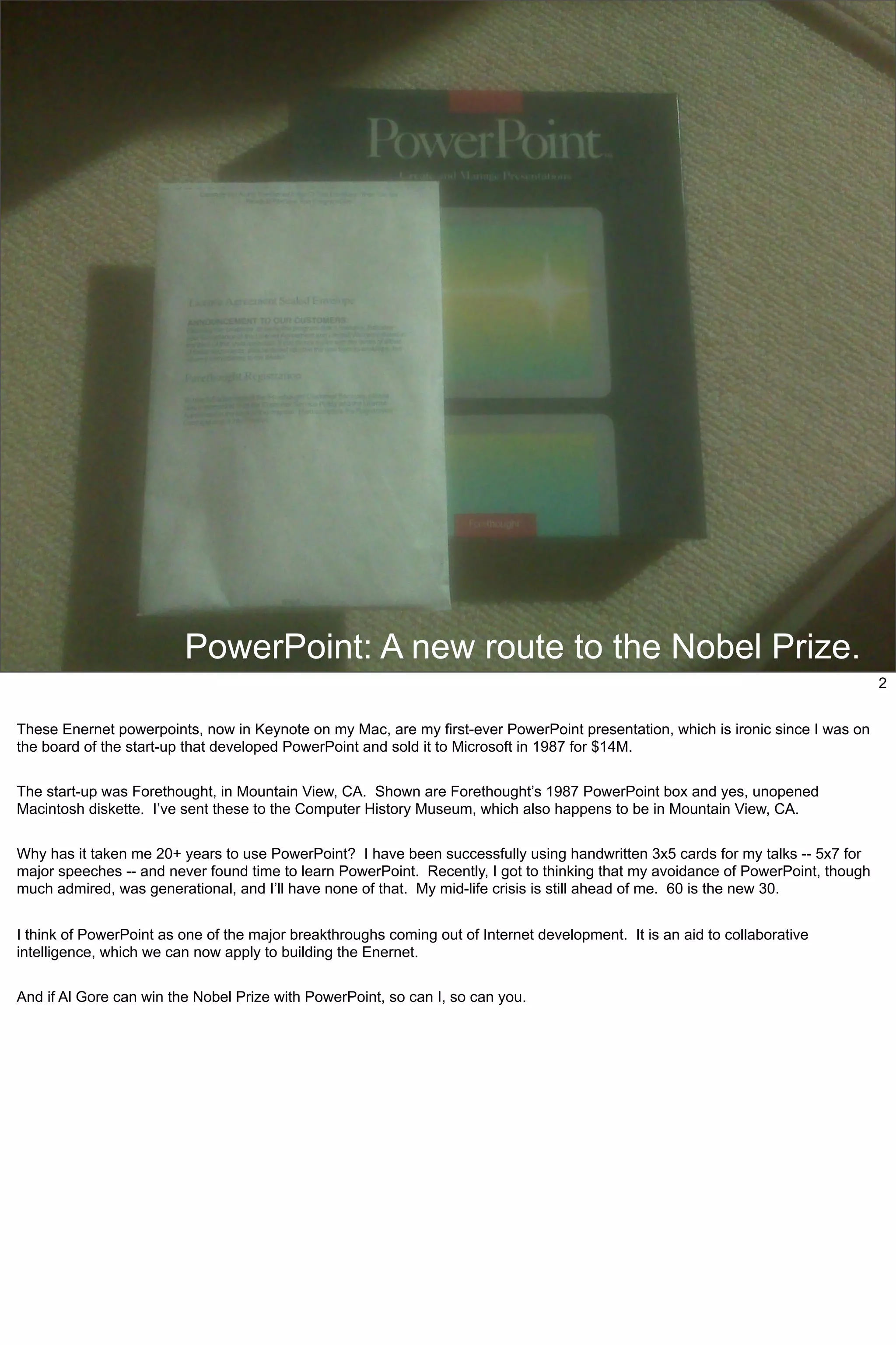 Bob Metcalfe: Internet History Applied To Solving Energy