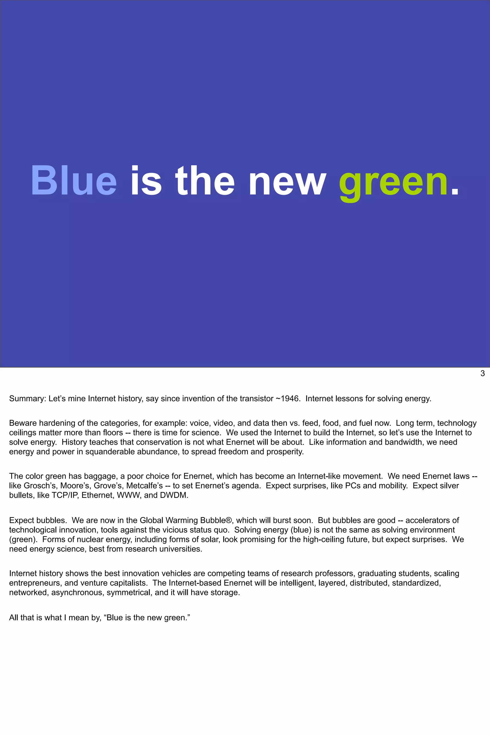 Bob Metcalfe: Internet History Applied To Solving Energy