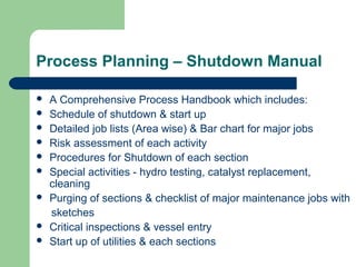 Shutdown Activity Safe work procedure1 | PPT