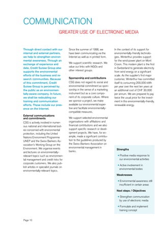 credit-suisse Environmental Report 1997/1998 Short version