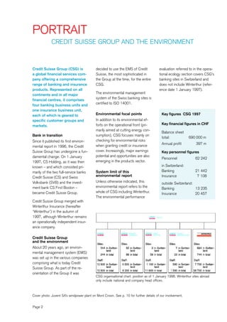 credit-suisse Environmental Report 1997/1998 Short version