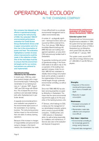 credit-suisse Environmental Report 1997/1998 Short version