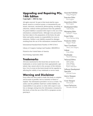 Upgrading and Repairing PCs 14th Edition Scott Mueller | PDF