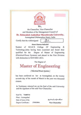 ME Certificate