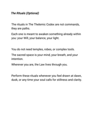 The Thelemic Codex-Chandy Garcia (Thelema) | PDF