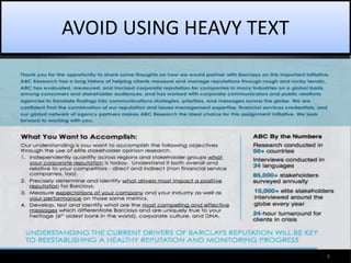 AVOID USING HEAVY TEXT
 