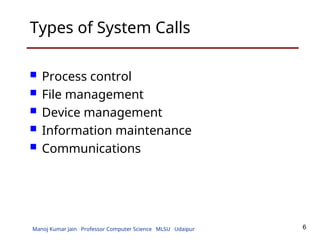 Lecture 04 - System Calls Operating System | PPT