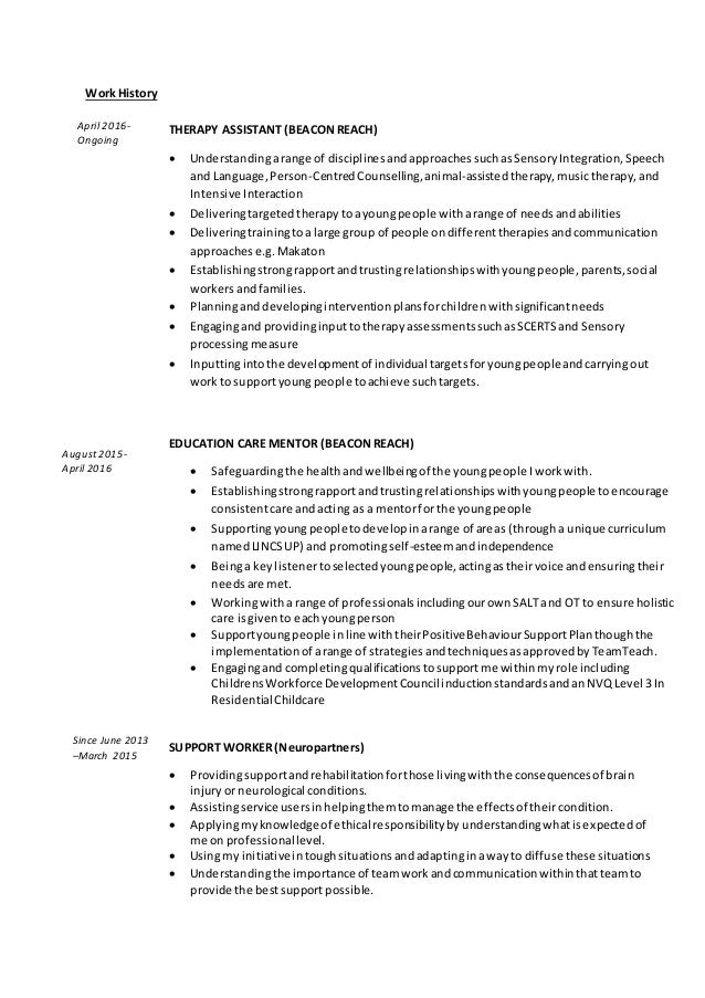 psychology cv