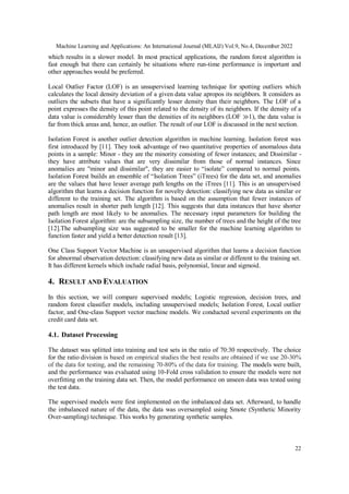 MACHINE LEARNING ALGORITHMS FOR CREDIT CARD FRAUD DETECTION | PDF