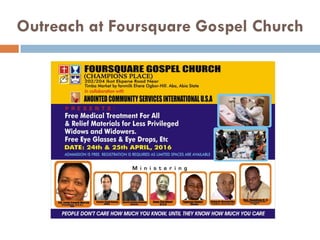 Outreach at Foursquare Gospel Church
 